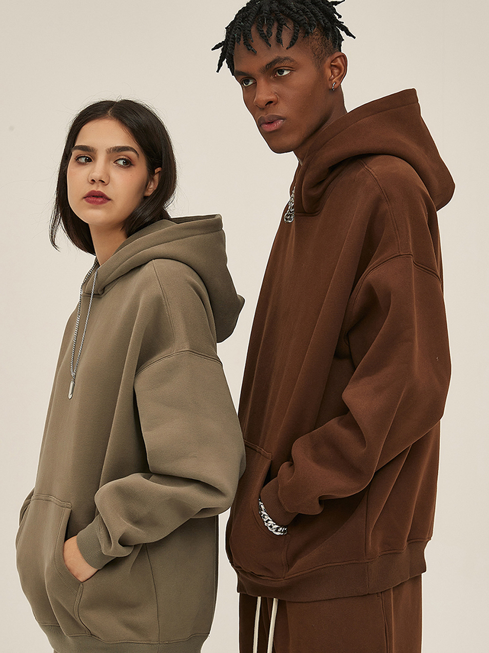 Unisex Oversized Navy Blue Hoodie Soft Fleece Essentials Streetwear