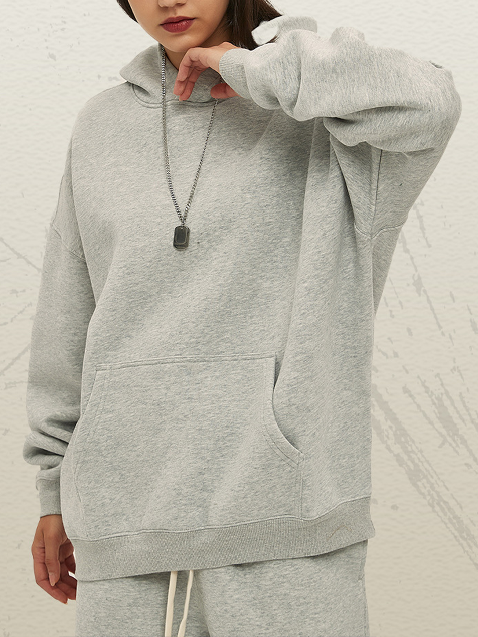 Unisex Oversized Navy Blue Hoodie Soft Fleece Essentials Streetwear