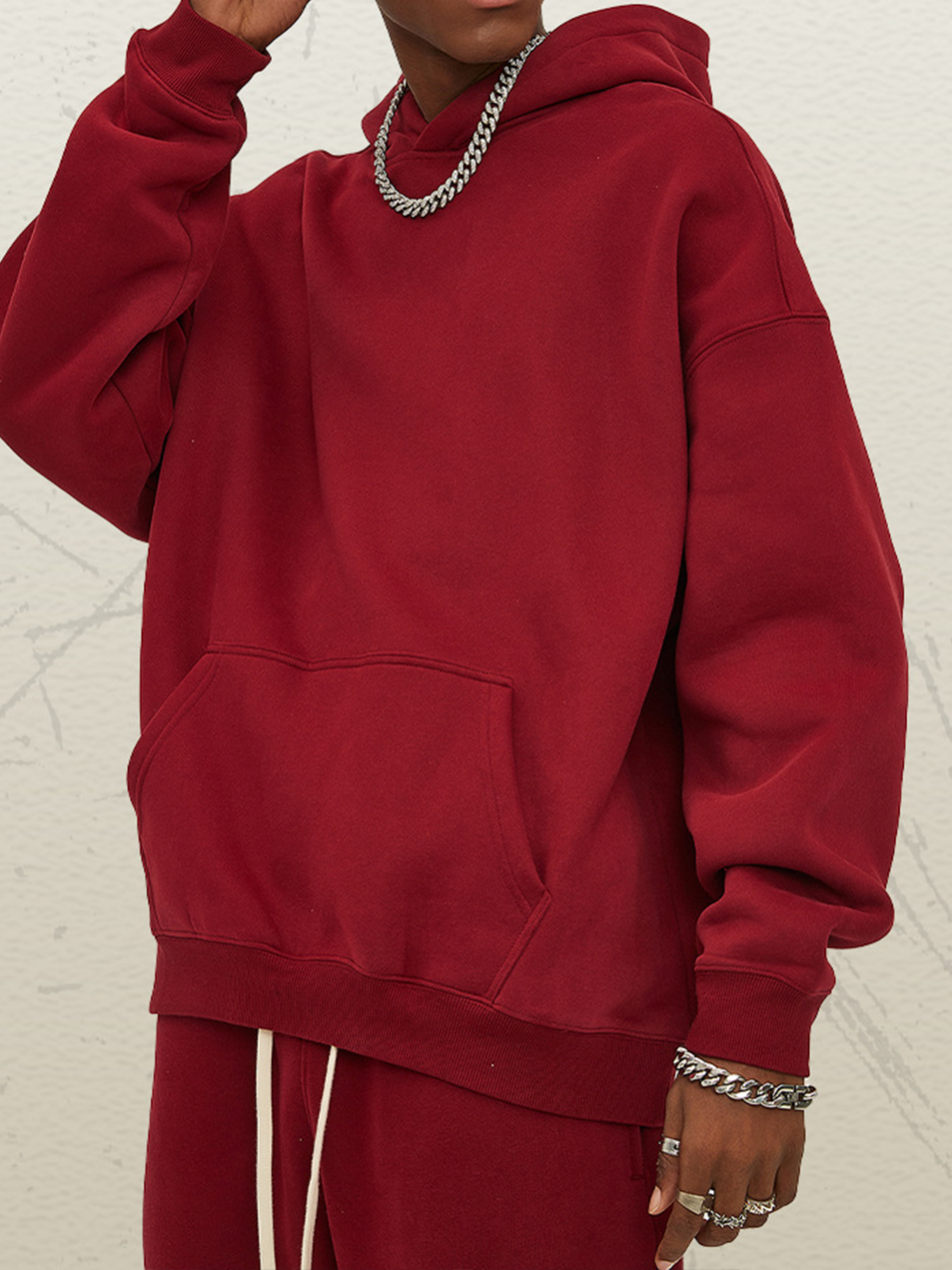 Unisex Oversized Teal Hoodie Soft Fleece Essentials Pullover