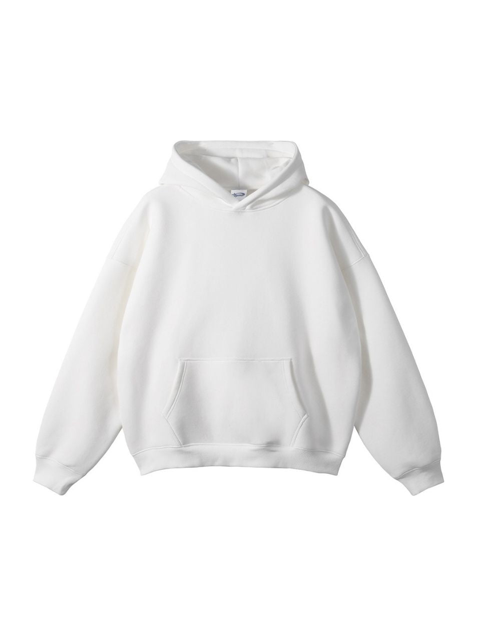 Unisex Oversized White Hoodie Soft Cotton Essential Casual Pullover