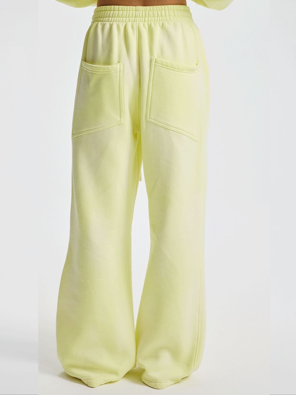 Unisex Distressed Velvet Sweatpants Retro Loose Washed Streetwear