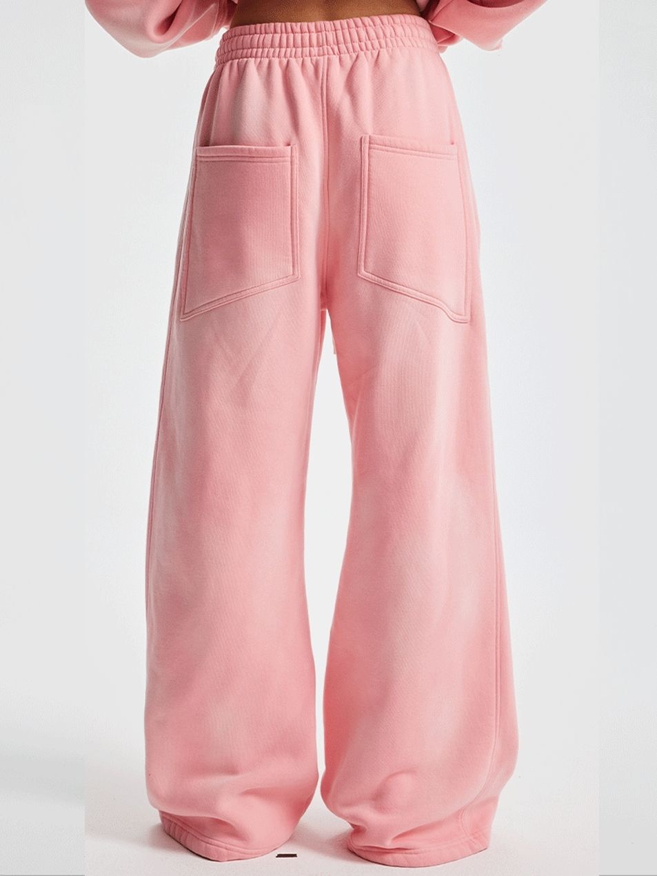 Unisex Distressed Velvet Sweatpants Retro Loose Washed Streetwear