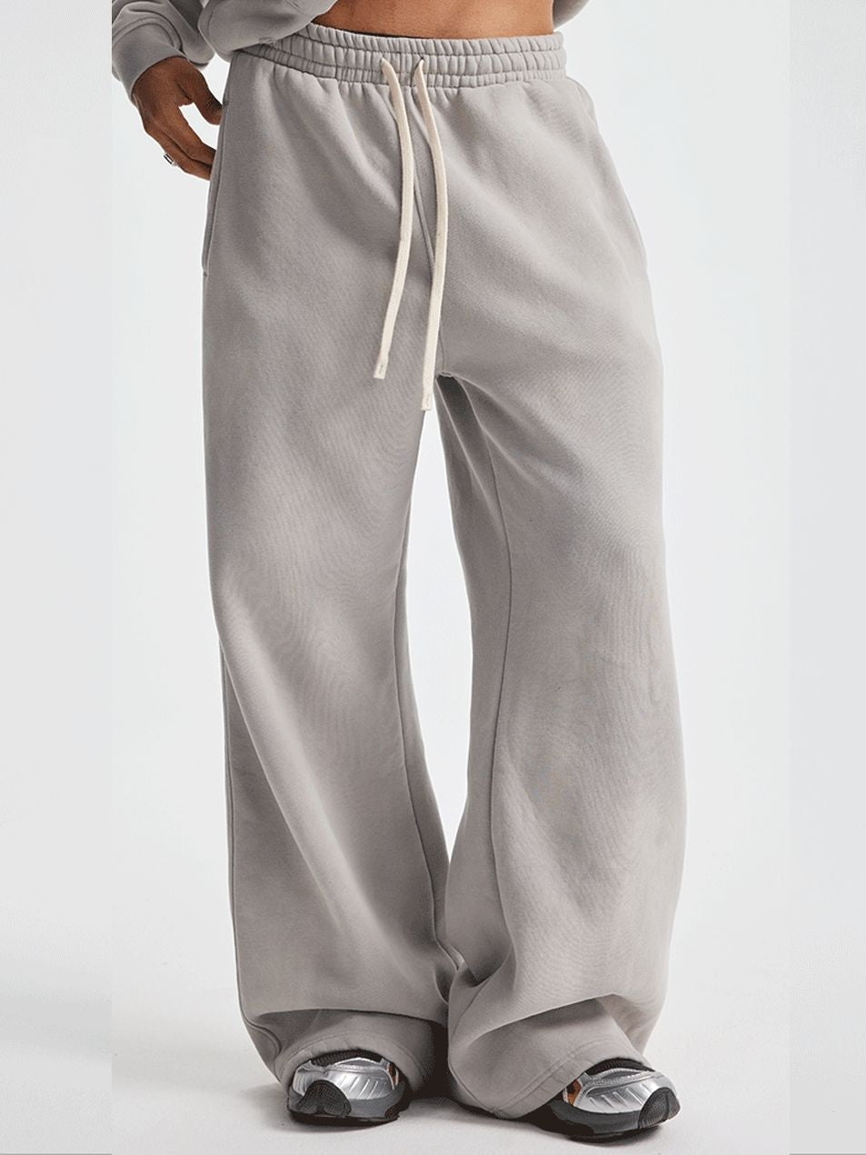 Unisex Distressed Velvet Sweatpants Retro Loose Washed Streetwear