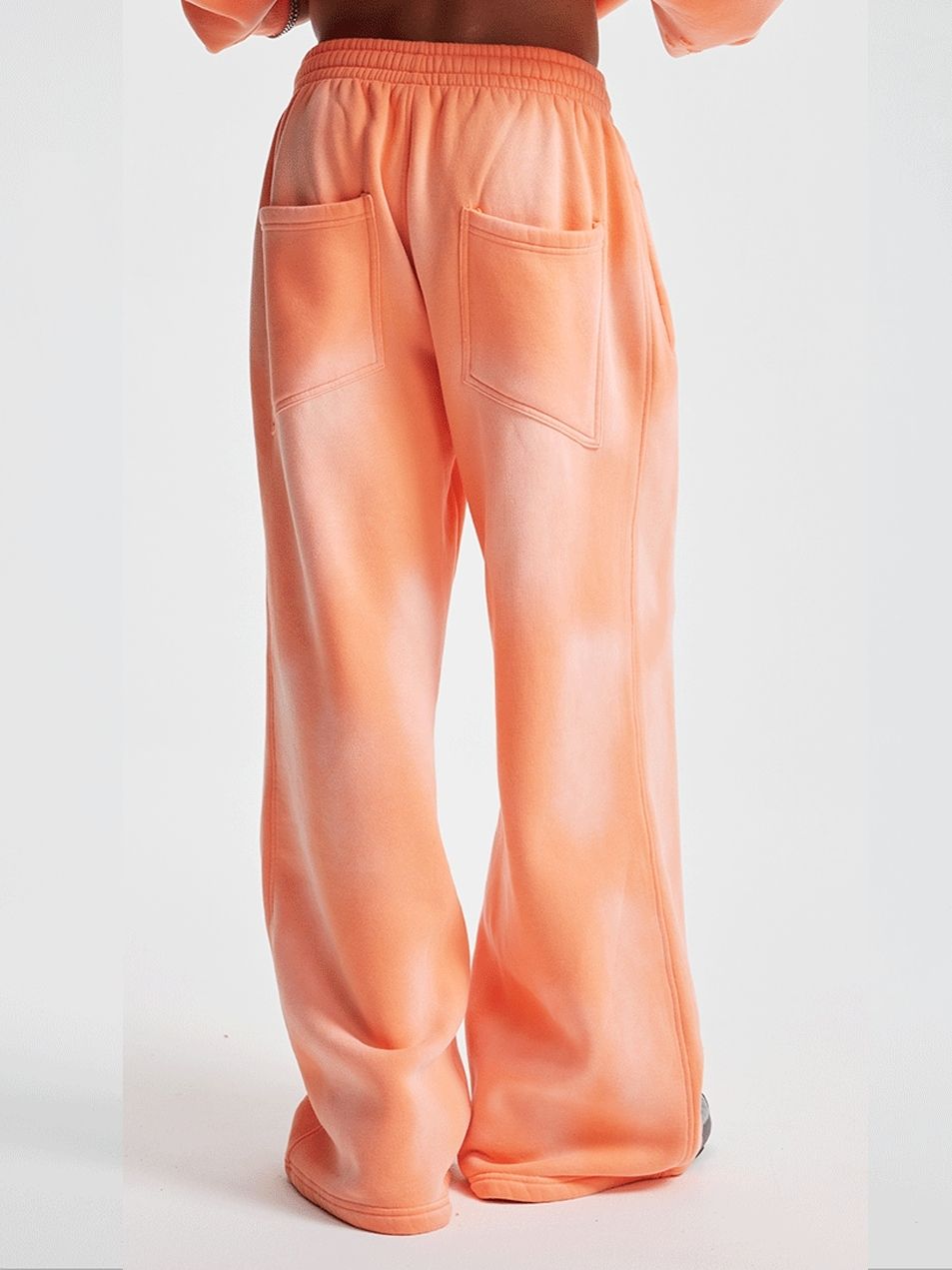 Loose Velvet Sweatpants Unisex Vintage Washed Distressed Winter Look