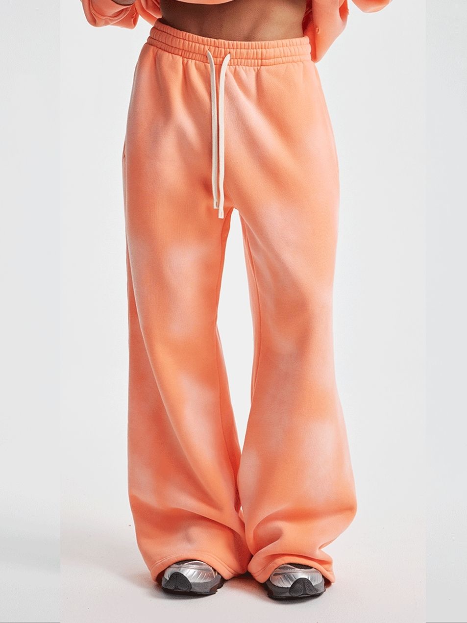 Unisex Casual Sweatpants Distressed Velvet Washed Vintage Autumn Outfit