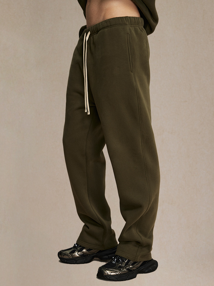 Unisex Burgundy Velvet Sweatpants Retro Washed Distressed Winter Outfit