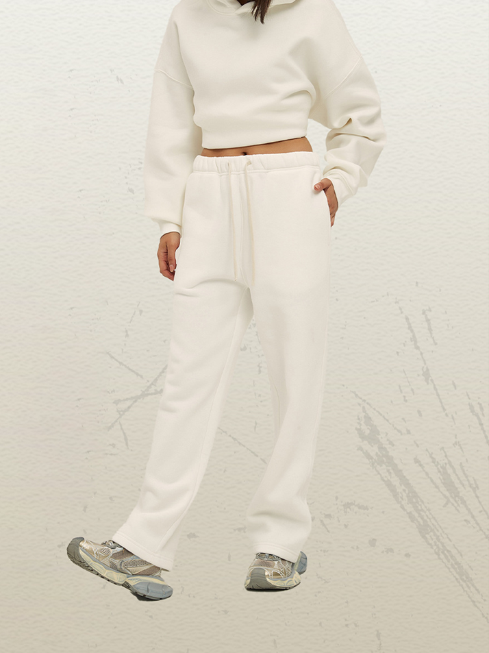 Unisex Burgundy Velvet Sweatpants Retro Washed Distressed Winter Outfit