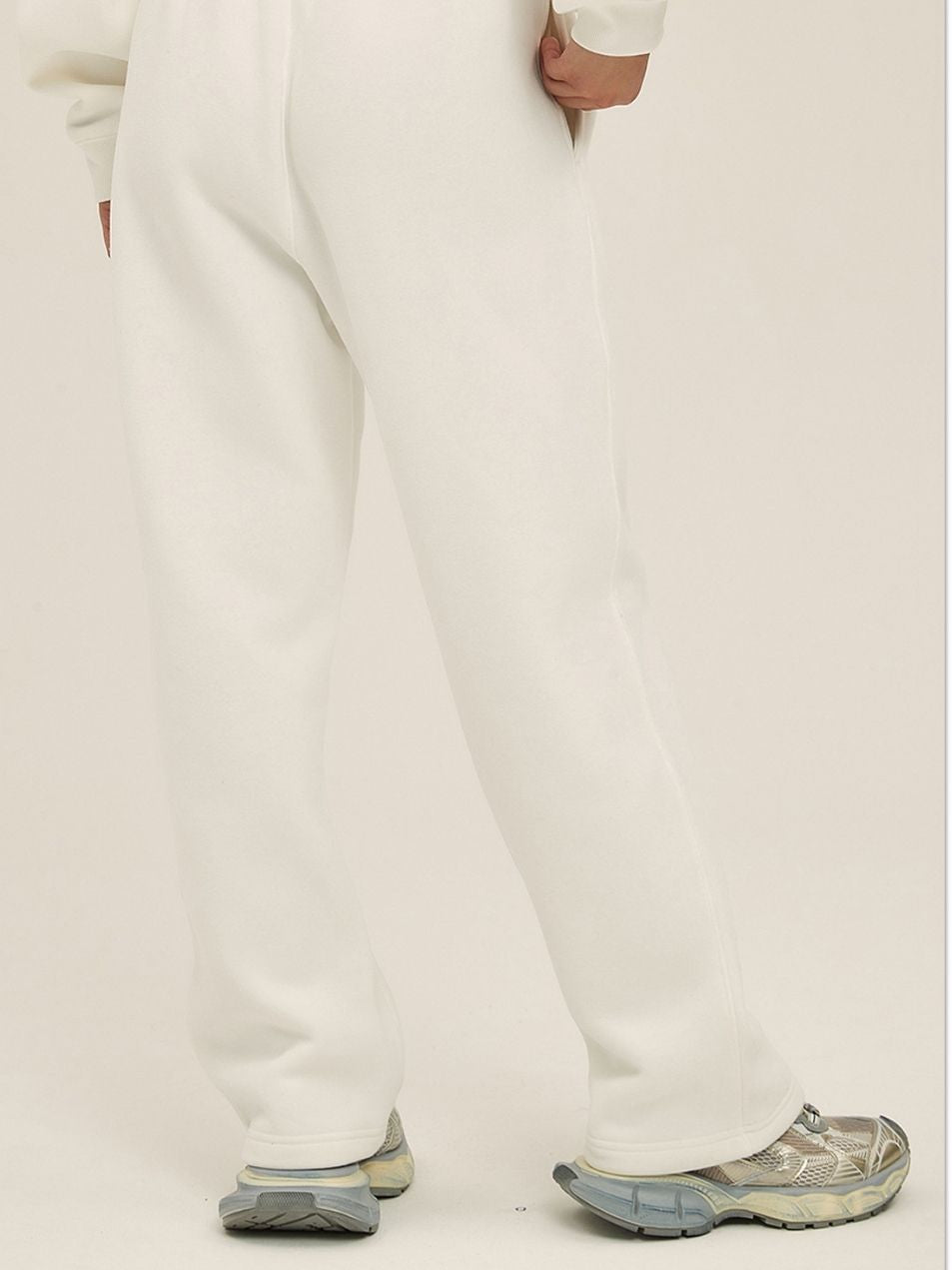 Unisex Burgundy Velvet Sweatpants Retro Washed Distressed Winter Outfit