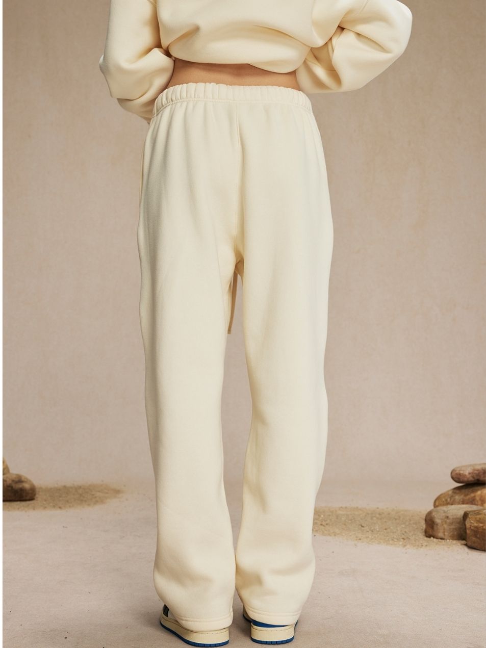 Unisex Rose Red Velvet Sweatpants Vintage Washed Loose Fit Retro Style