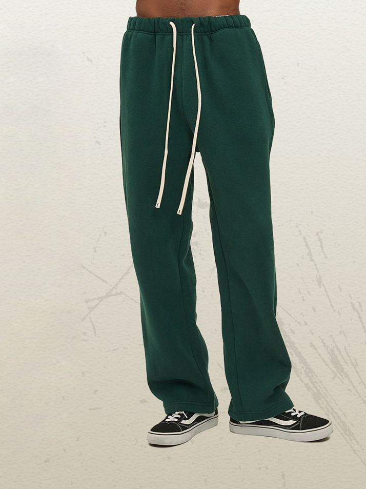 Unisex Medium Blue Sweatpants Retro Washed Distressed Winter Outfit