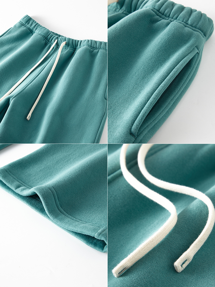 Unisex Teal Sweatpants Vintage Washed Loose Fit Urban Street Style