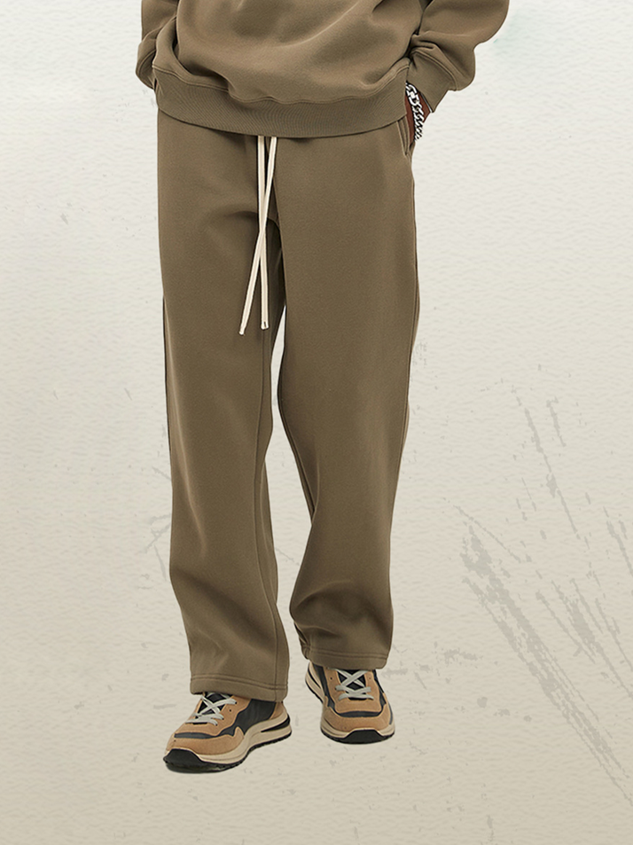 Unisex Dark Pink Cotton Sweatpants Distressed Washed Relaxed Urban Look