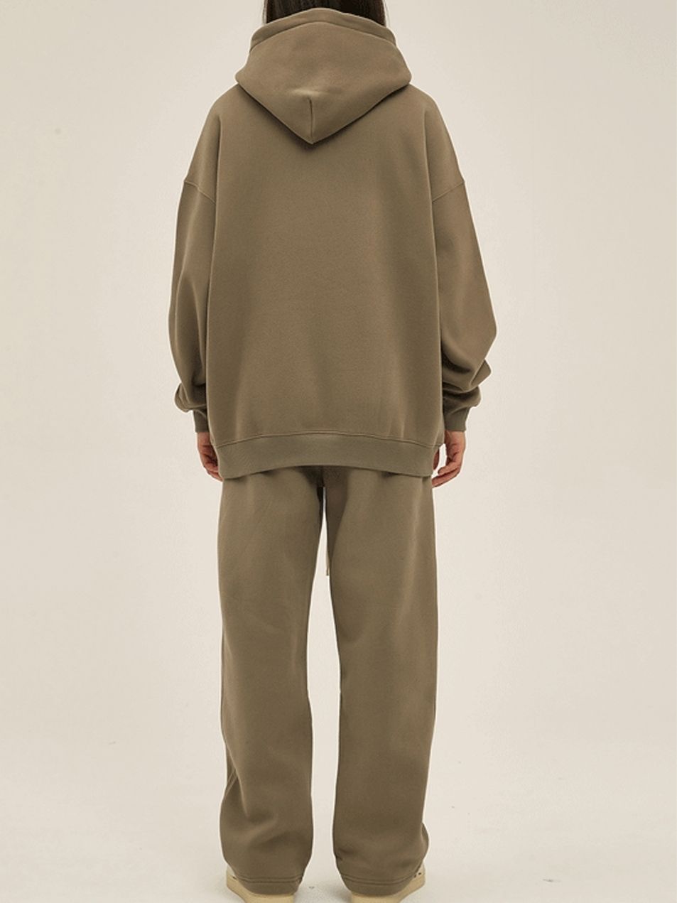 Unisex Soft Fleece Hoodie Set Loose Fit Streetwear Outfit