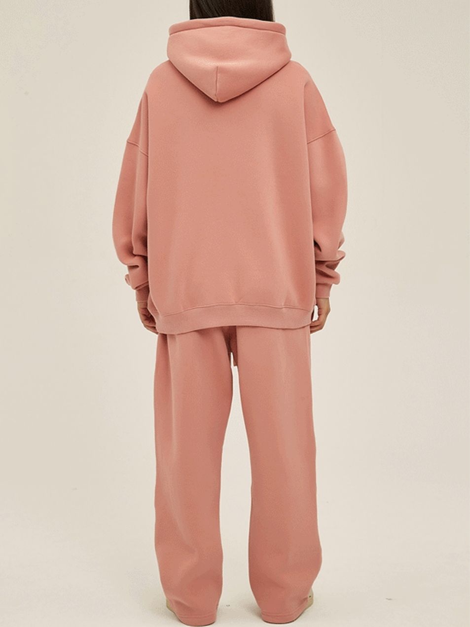 Unisex Soft Fleece Hoodie Set Loose Fit Streetwear Outfit