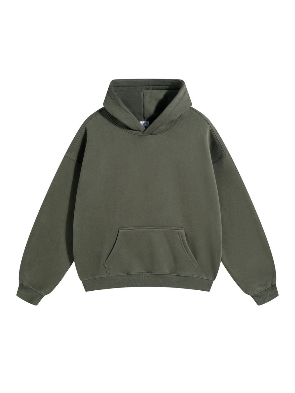 Unisex Oversized Dark Green Hoodie Warm Fleece Everyday Wear