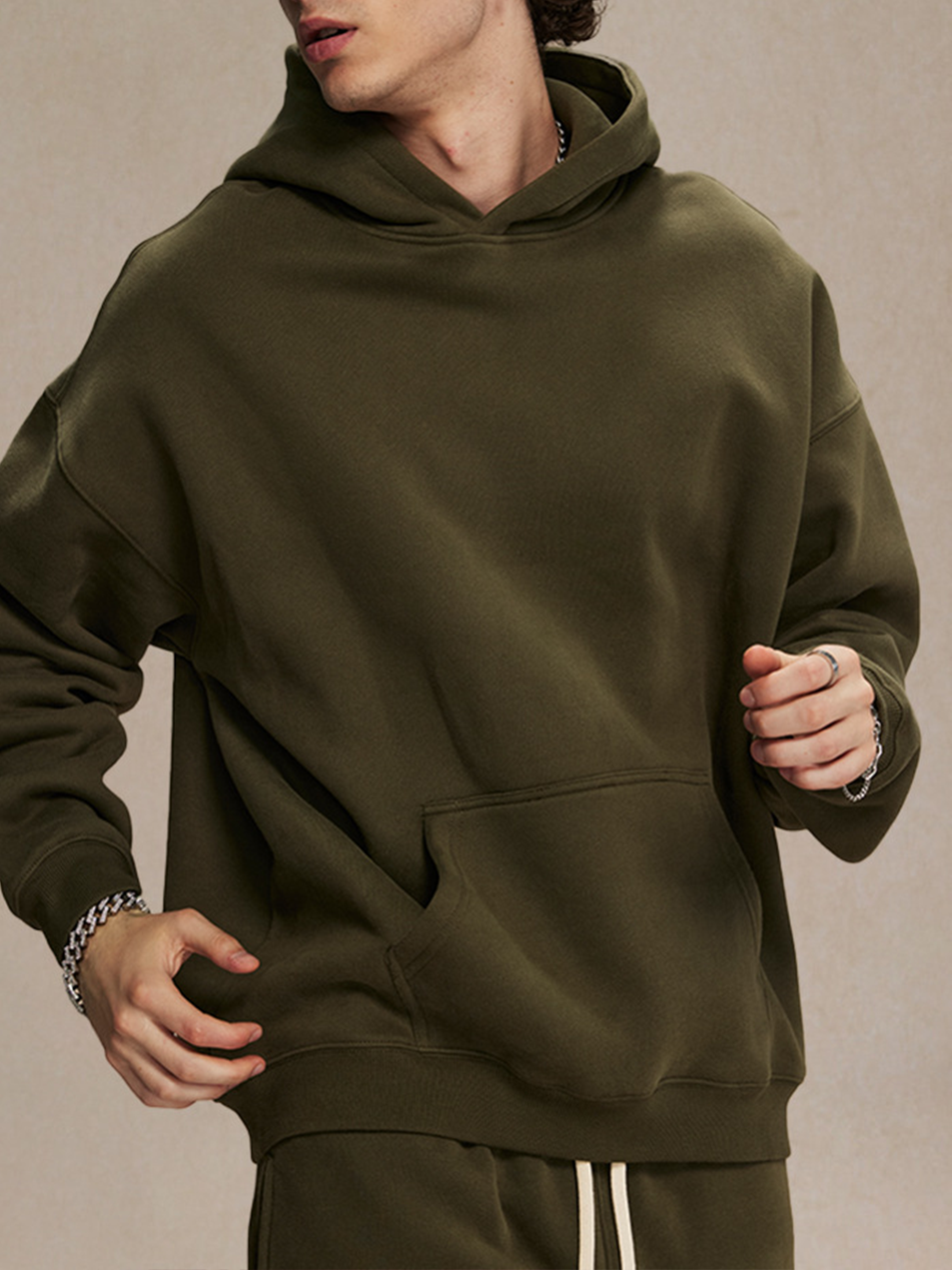 Unisex Oversized Pink Hoodie Soft Cotton Essentials Pullover