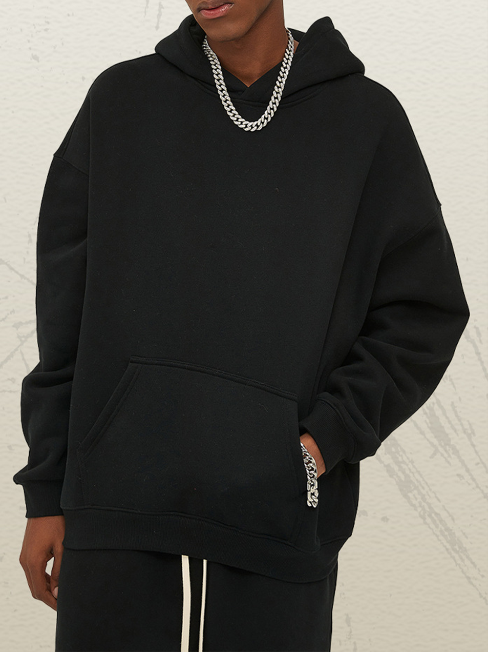 Unisex Oversized Dark Green Hoodie Warm Fleece Everyday Wear