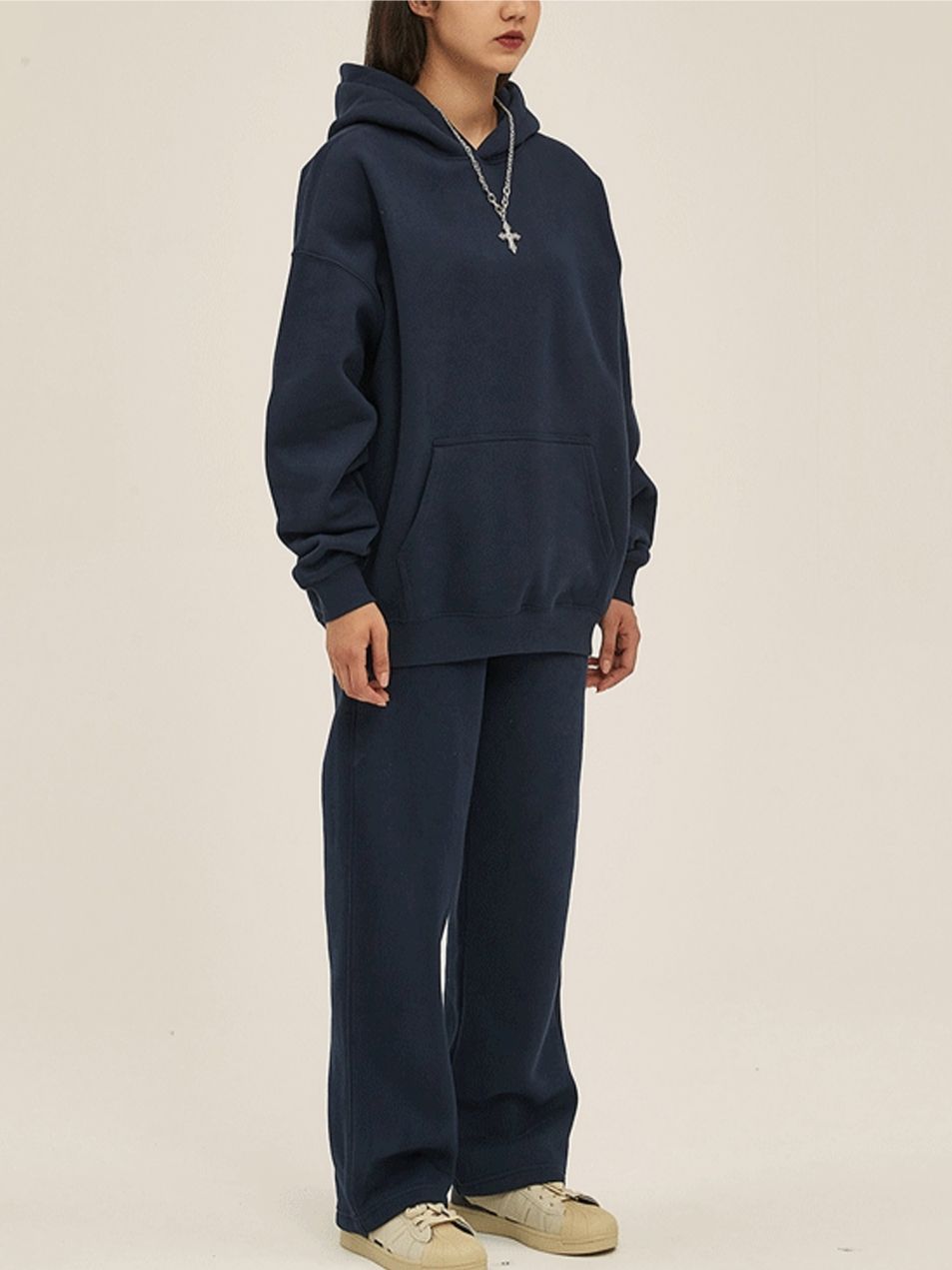 Unisex Sweatpants and Hoodie Set Relaxed Fit Streetwear Tracksuit