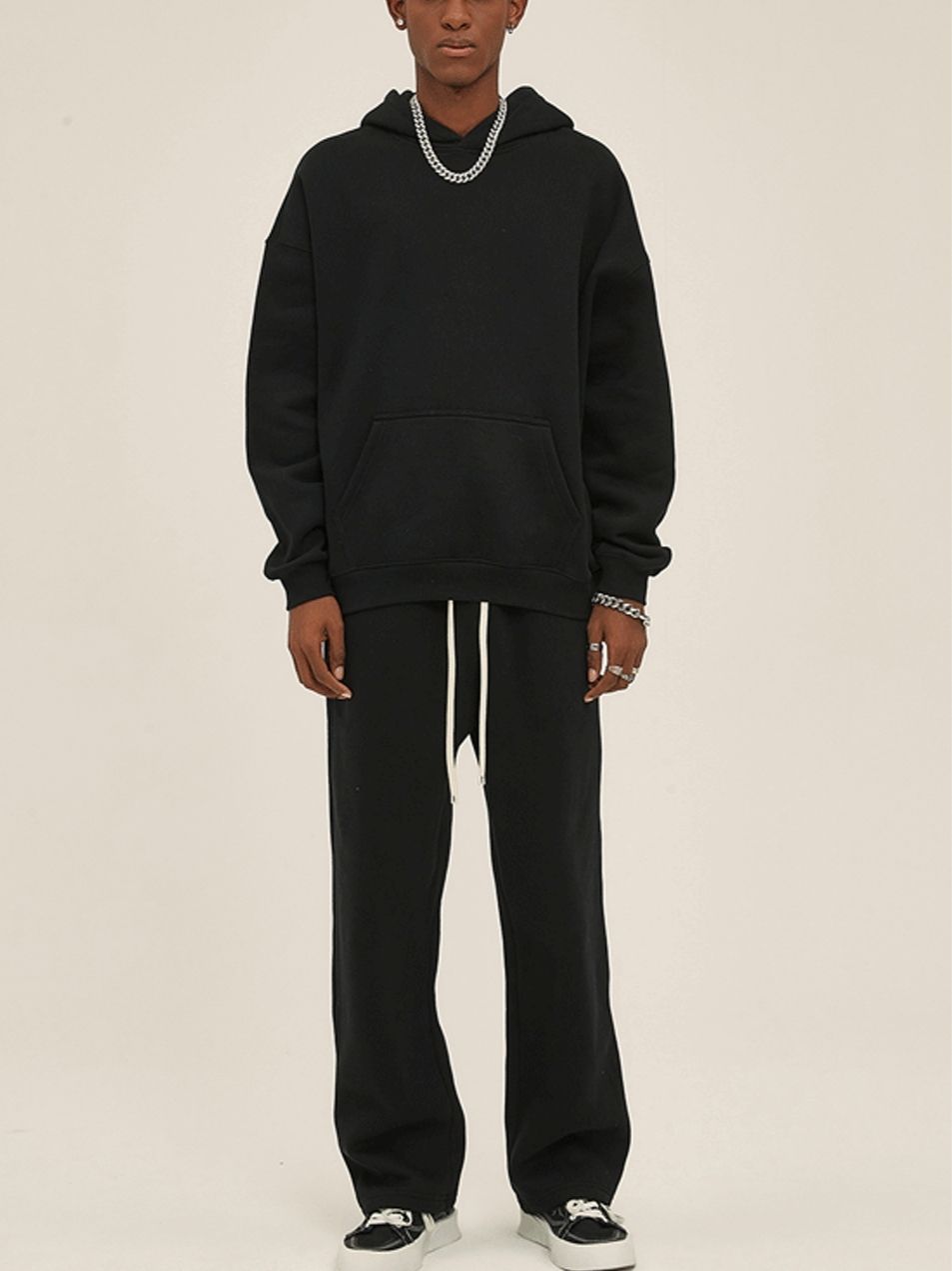 Unisex Sweatpants and Hoodie Set Relaxed Fit Streetwear Tracksuit