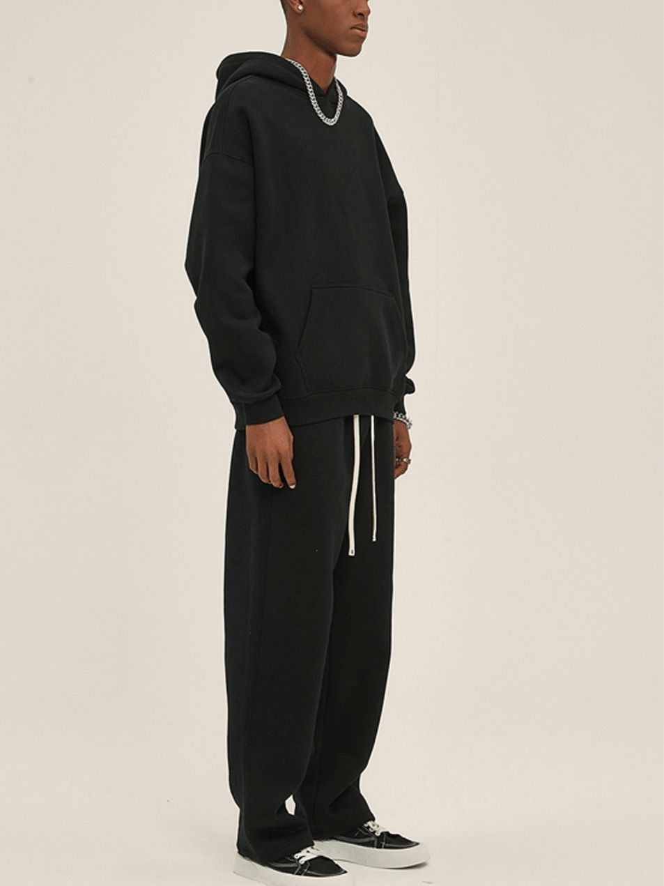 Unisex Sweatpants and Hoodie Set Relaxed Fit Streetwear Tracksuit