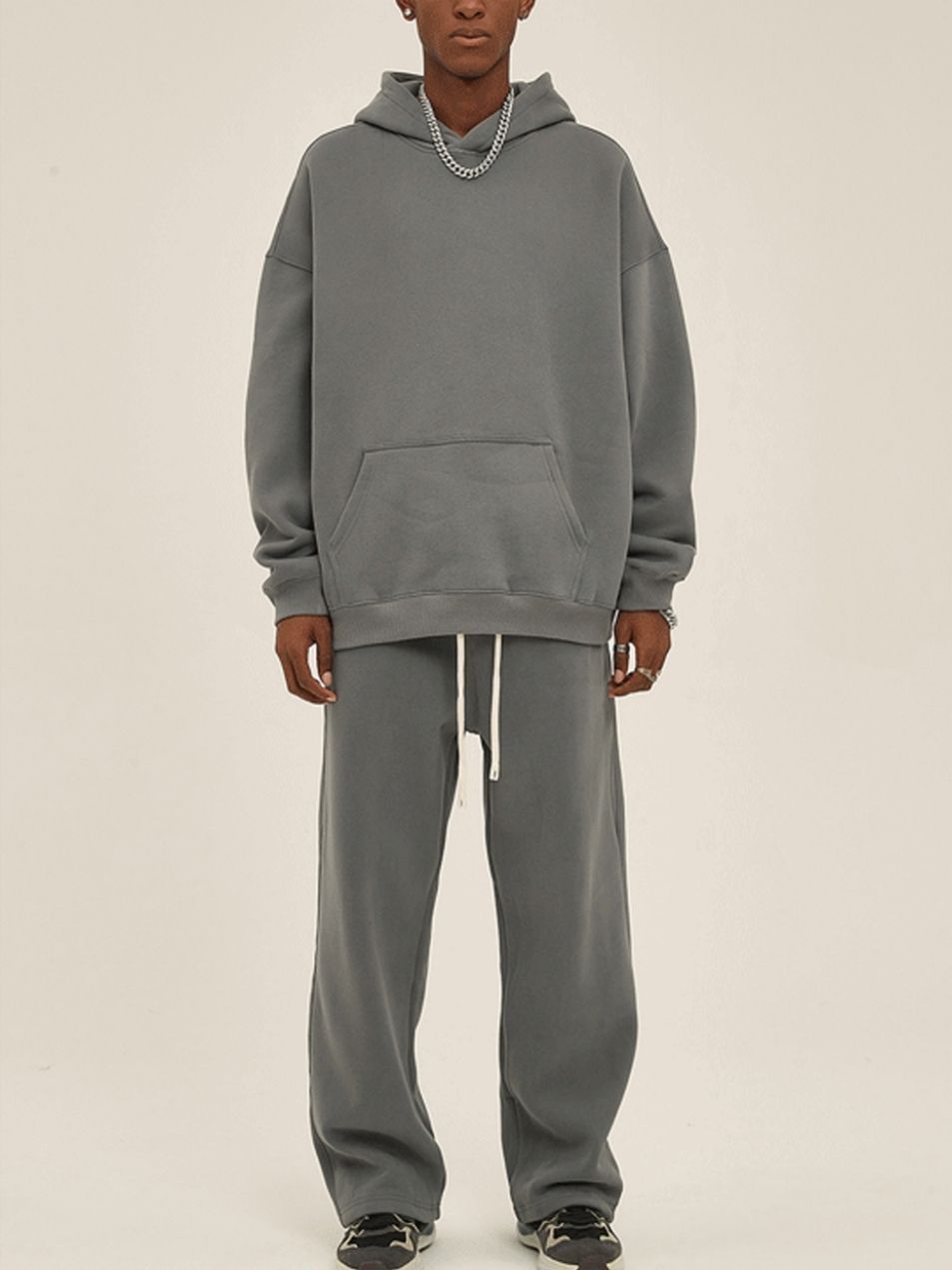 Unisex Sweatpants and Hoodie Set Relaxed Fit Streetwear Tracksuit