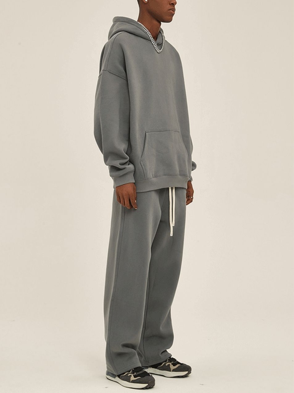 Unisex Sweatpants and Hoodie Set Relaxed Fit Streetwear Tracksuit