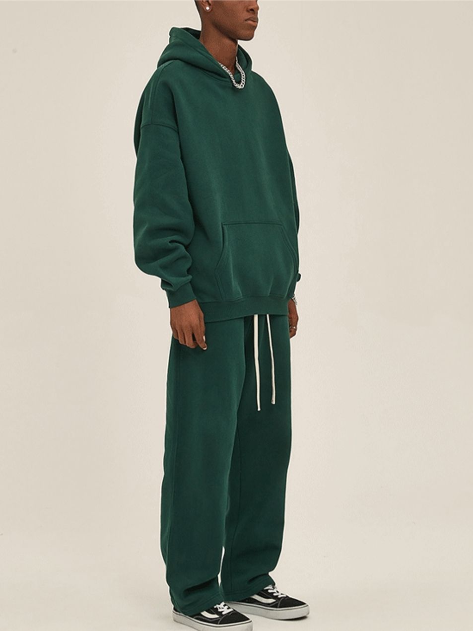 Unisex Fleece Tracksuit Oversized Hoodie and Sweatpants Set