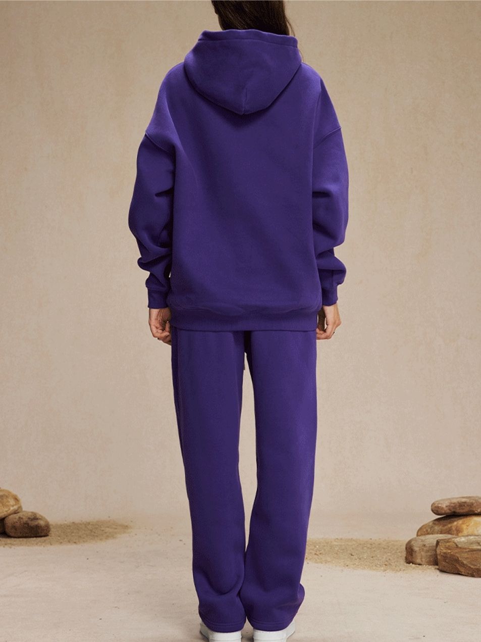 Unisex Fleece Tracksuit Oversized Hoodie and Sweatpants Set