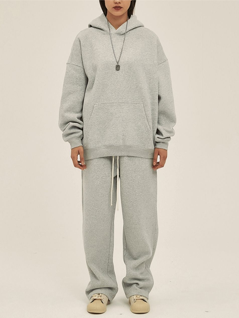 Unisex Fleece Tracksuit Oversized Hoodie and Sweatpants Set