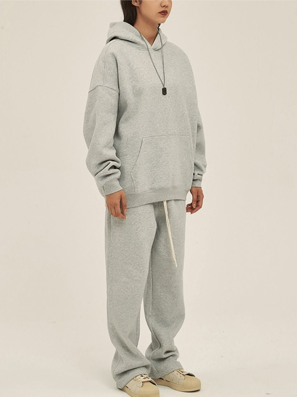 Unisex Fleece Tracksuit Oversized Hoodie and Sweatpants Set