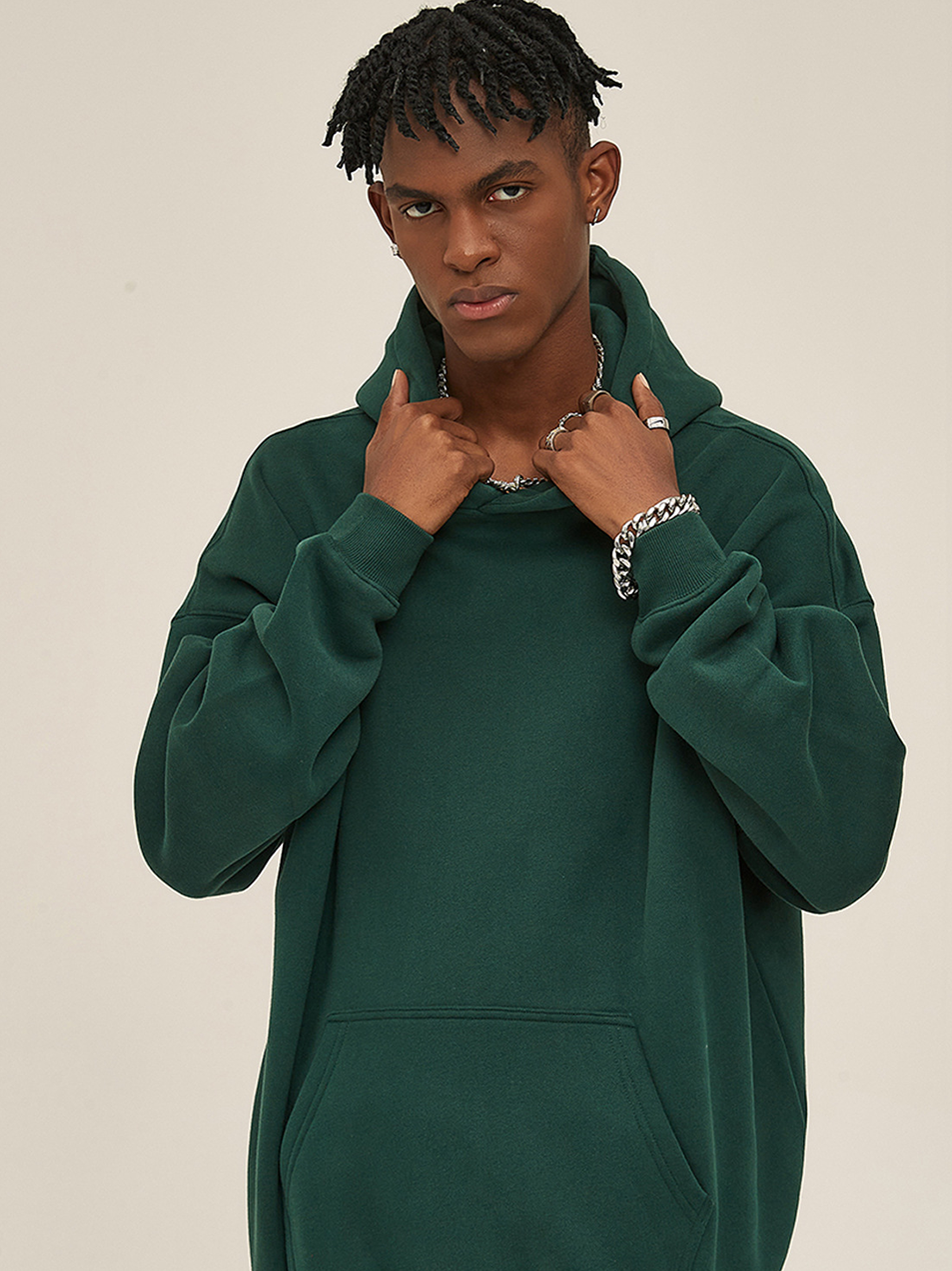 Unisex Fleece Tracksuit Oversized Hoodie and Sweatpants Set