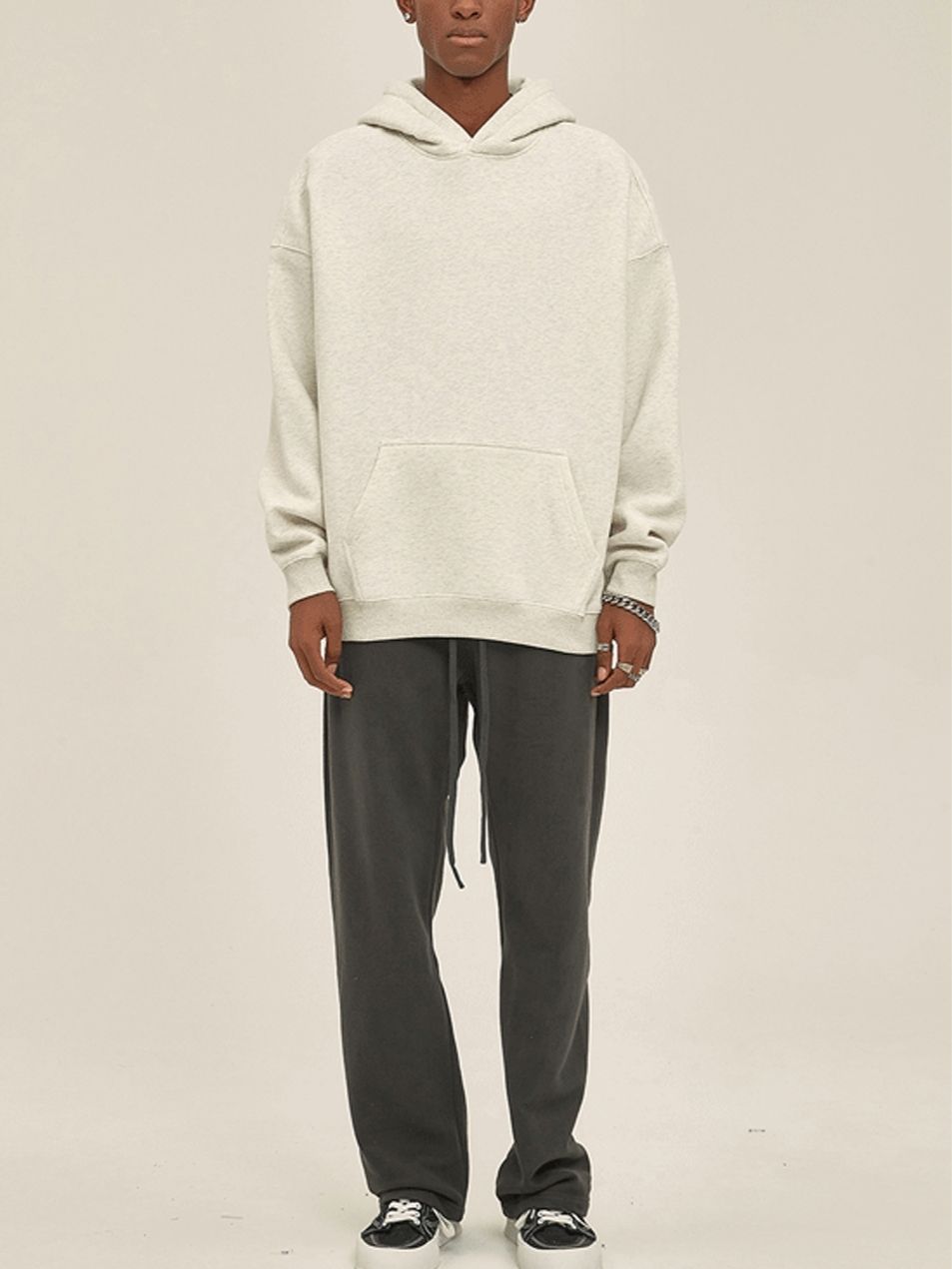 Oversized Pullover Hoodie and Sweatpants Set Unisex Winter Outfit