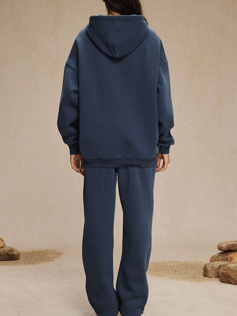 Oversized Pullover Hoodie and Sweatpants Set Unisex Winter Outfit