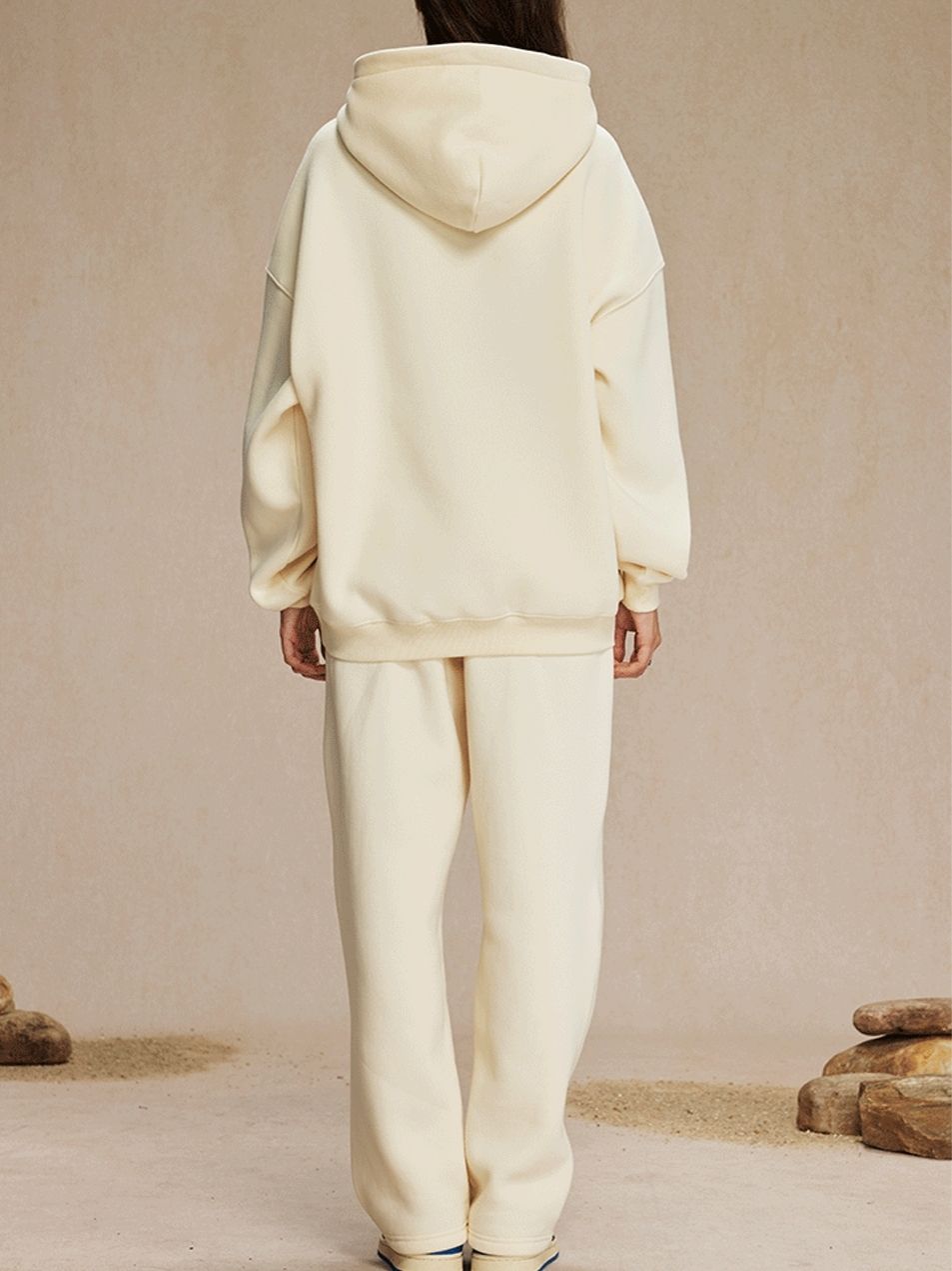 Oversized Pullover Hoodie and Sweatpants Set Unisex Winter Outfit